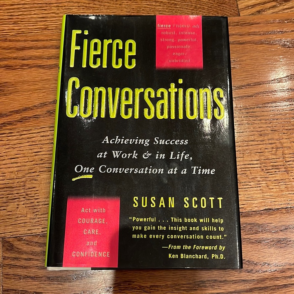 $5 if bundled - Fierce Conversations by Susan Scott - Black and Yellow Cover